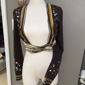 A Common Thread Blue Unique Garment, silk & cotton